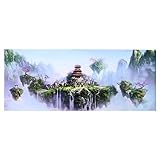 ZLXCAOB PVC wasserfester Selbstklebender Sky Castle Muster Aquarium Hintergrund Poster Aufkleber...