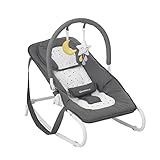 Badabulle Easy Moonlight Babywippe, mit integrierter Kopfstütze, 5-fach verstellbarer Rückenlehne,...