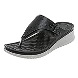 CreoQIJI Outdoor Schuhe Damen Wasserdicht 40 Sommer Slip On Casual Open Toe Wedges Bequeme Strand...