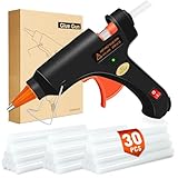 Crenova Feuerfest Heißklebepistole mit (130 * 7mm) 30pcs Klebestick Heißklebesticks, Klebepistole...