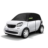 Halbgarage Autoabdeckung Wasserdicht Passend für Smart Fortwo 2006-2025, Atmungsaktiv Autoplane...