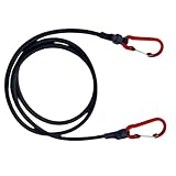 Elastisches Bungee-Seil, Outdoor-Karabiner, elastisches Seil, schwarzes Campingzubehör, verdickte...