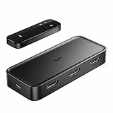 uni HDMI Switch 4K@60Hz, HDMI Splitter 3 In 1 Out, HDR HDMI Verteiler 3D mit Fernbedienung,...