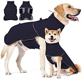 HEYWEAN Hundemantel Winter Wasserdicht Hundejacke mit D-Ring Warm Mantel Hund Fleece Hundepullover...