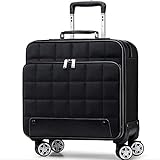 AZBUY Mini-Gepäckkoffer - 20-Zoll-Universalrad-Business-Koffer kann Trolley-Koffer tragen (Black)