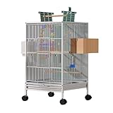 Vogelkäfig mit Spielplatte und Ständer für kleine bis mittelgroße Vögel - Zimmervoliere für...
