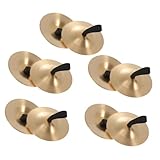 minkissy 10 Stück Teiliges Fingerzimbel aus Kupfer Sichere Musikinstrumente mit Trägerband Glatte...
