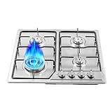 LUNICASHA Gasherd Gaskochfeld 4 Flammig Gas Stove 4 Zonen Gaskocher Einbau Gaskochfeld für...