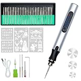 Elektrischer Gravierstift mit 36 Bits – USB Wiederaufladbarer Gravurstift, Einstellbar bis 18.000...