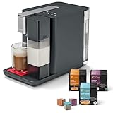 Tchibo Qbo MILK MASTER Premium Kapselmaschine inkl. 24 recyclebare Qbo Kapseln für Cappuccino,...