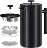 KICHLY Französische Presse Kaffeemaschine 34 Oz - 1000 ml (4 Tassen / 8 Tassen) - Kaffeemaschine...