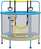 PILIN Kindertrampolin, φ140CM 4 in 1 Multifunktionstrampolin, inkl. Schaukeln, Stangen, Reifen,...