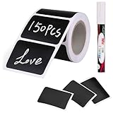Joyoldelf 150 Pcs Tafel-Aufkleber, wasserdichte Etiketten selbstklebend mit Stift, Küchen...