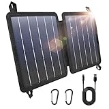 10W Solarpanel Faltbares, WASTDE Tragbar Solarladegerät ETFE mit Hohe Umwandlungsrate, QC3.0 Dual...