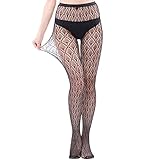 Asija Damen Dessous Erotisch Strapsstrümpfe mit Strapshalter Set Netz Strapsstrümpfe mit Spitze...