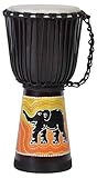 50cm Profi Djembe Trommel Bongo Drum Buschtrommel Percussion Motiv Elefant Afrika Art - (Sehr gutes...