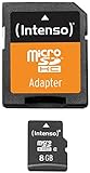 Intenso microSDHC 8GB Class 4 Speicherkarte inkl. SD-Adapter, schwarz