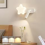Wandleuchte LED Dimmbar Wandlampe Kinder mit Fernbedienung Stern Wandstrahler Drehbare 350°...