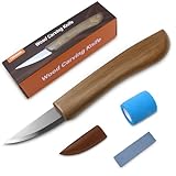 Tekchic Wood Carving Knife for Beginners - Whittling Knife with Leather Sheath for Adults,...