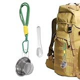 Köderschale zum Barschangeln, inklusive Umhängeband, Edelstahl, Angelköderbehälter,...