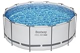 Bestway Steel Pro MAX Solo Pool ohne Zubehör 366 x 122 cm, lichtgrau, rund