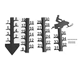 MDKSOUITY 91,4 cm Schneemesser für den Außenbereich, großer Eisen-Schneefall-Messstab, robuste...