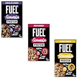FUEL10K Granola Mix Paket – 3 Sorten à 400g (Chocolate Chunks, Mixed Berries & Peanut Crunch) –...