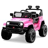 Garvee 12V Kinderauto Mit 2,4G-Fernbedienung, 4 Eva Räder,Elektroauto Mit MP3, Musik, Hupe Und...