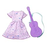 Barbie HBV65 Fashion Pack Outfit Musikerin, Kleid und Gitarre