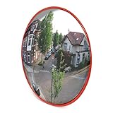 Wiltec Verkehrsspiegel 45 cm konvex, runder Sicherheitsspiegel mit 130-160° Sichtfeld,...