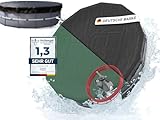 Planenfux® Poolabdeckung rund 366 cm (Für Ø 320-366 cm Becken) | 2-in-1 Abdeckplane Pool aus...