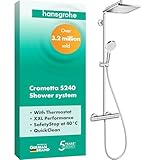 hansgrohe Crometta E - Duschsystem mit Thermostat, Regendusche (240 x 240 mm) mit Armatur,...