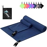 Jokisa Mikrofaser Handtuch 2er Set, 180X90cm Strandtuch Mikrofaser + 80X40cm Sporthandtuch,...
