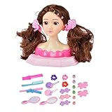 Schminkpuppe Kopf Spielzeug - Frisier- Und Schminkkopf Für Kinder Mit Zubehör Zum Stylen Und...