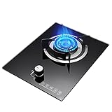 Gas Stove Gas,Gas Hob 33Cmgas Hob - Flameout Protection | Child Lock Knob | Cast Iron Pan Support (G...