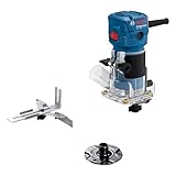 Bosch Professional Kantenfräse GLF 55-6 (550-W-Motor, Drehzahl 33.000 min⁻¹, inkl. 2x...