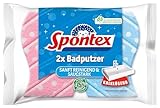 Spontex Badputzer Badschwämme, geeignet für alle Flächen im Bad, extra griffige Form, Farbe nicht...
