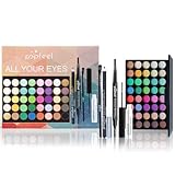 LHLXZQ Augen Schmink Set, Komplettes Kosmetik Starter Kit für Frauen mit 40 Farben Lidschatten...