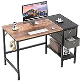 HOMIDEC Schreibtisch, Computertisch PC Tisch mit Schubladen und Kopfhörer Halter, Bürotisch...