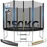 Sekey Trampolin Outdoor Ø 244/305/366 cm - TÜV Rheinland GS-Zertifiziert, Kindertrampolin...