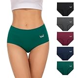 TANSTC Unterhosen Damen Unterwäsche, 5er Pack Unterwäsche Frauen Stretch Baumwolle Hohe Taille...