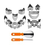 Perfeclan Kürbis-Schnitzwerkzeuge, Kürbis-Schnitz-Set, professionelle Edelstahl-Schablonen,...