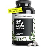 MSM Kapseln - 365 vegane Kapseln - Laborgeprüfte 1600mg Methylsulfonylmethan (MSM) Pulver pro...