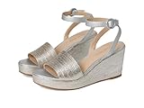 Pelle Moda Damen Wilder Espadrille Keilsandalen, silber, 40 EU