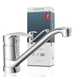 SCHÜTTE 35490 CELLINO Niederdruck-Küchenarmatur 360° schwenkbar, Wasserhahn für die Küche mit...