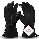 Uolifrem Skihandschuhe Herren und Damen Wasserdicht, 3M Thinsulate -35℉ Warme Winterhandschuhe,...