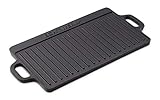 ECHTWERK Grillplatte Small 45,5 x 23 x 1,5cm aus Gusseisen mit 2 Griffen und Emaille-Beschichtung,...