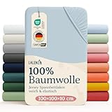 Laleni Jersey Spannbettlaken 100x100 cm Laufstall - Oeko-TEX zertifiziertes Spannbettlaken...