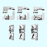 6-teiliges Nähfuß-Set mit gerolltem Saum für Nähmaschinen – 3 mm/4 mm/6 mm schmal & 4/8...