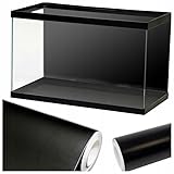 TD STONES Hintergrunddekor Aquarium Rückwand Schwarz 100x50 cm – selbstklebende Folie, wasserfest...